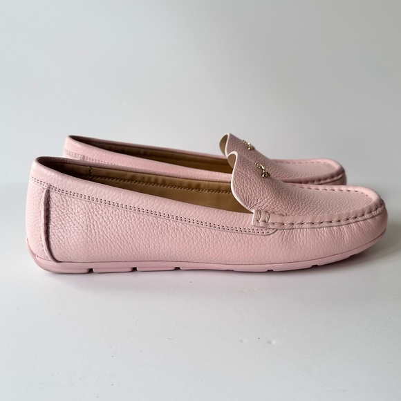 Coach Marley Driving Moc Loafer in Light Rose Pink Pebble Grain Leather 8.5 - Picture 1 of 9
